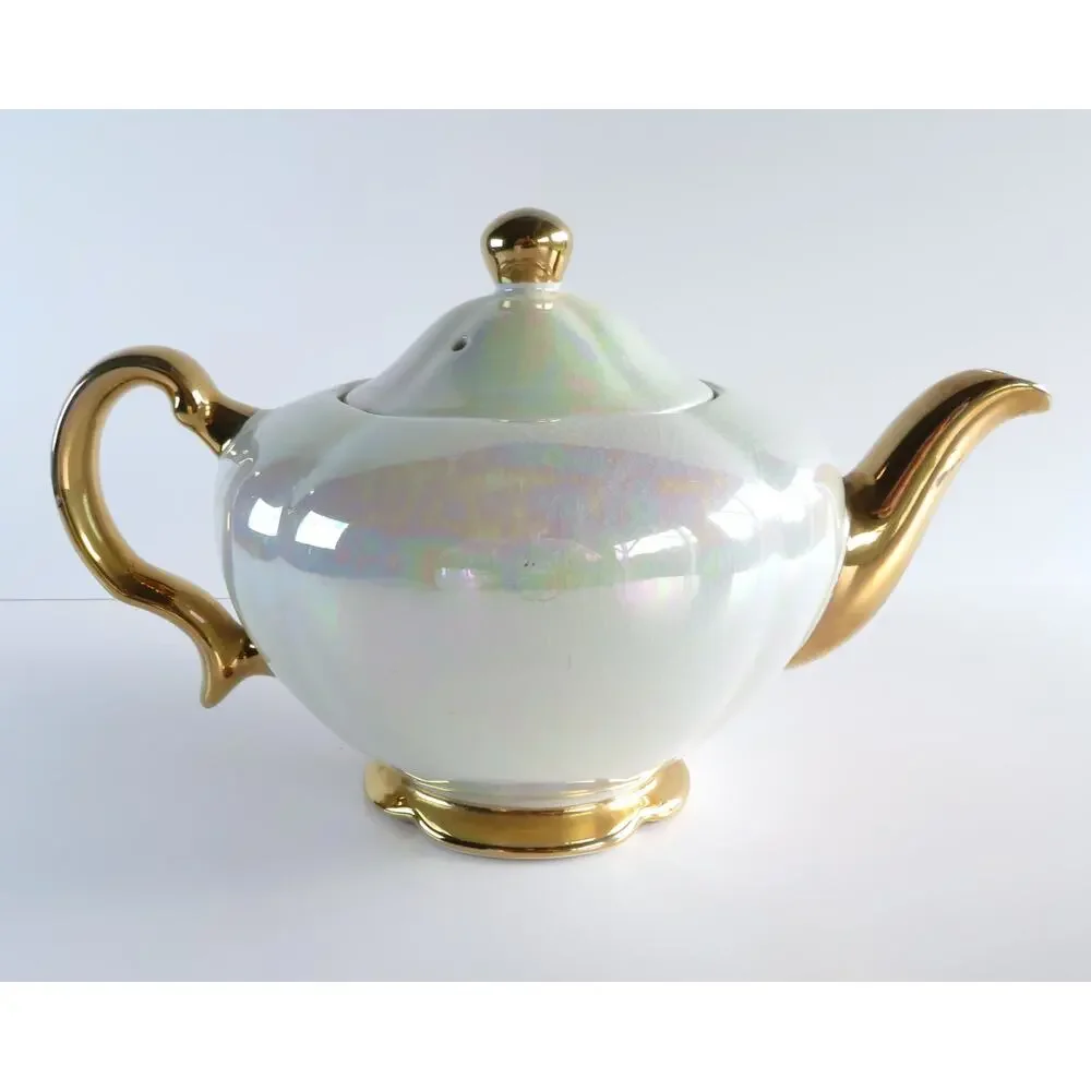 Vintage Ellgreave Heatmaster Teapot, Ditmar Urbach Cups Lusterware Tea Set